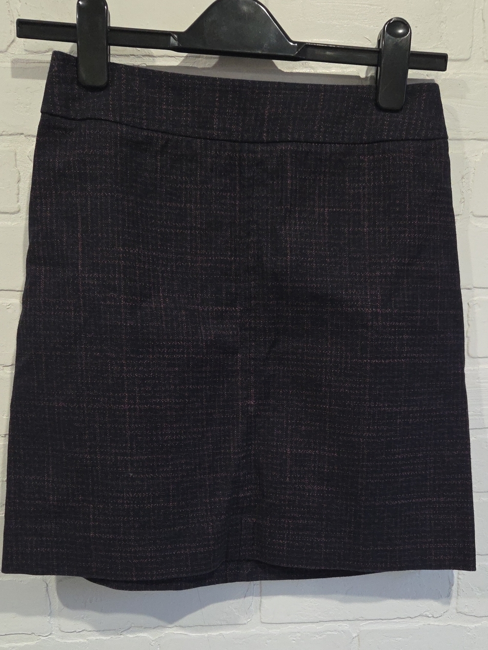 See By Chloe Dark Navy Pencil Skirt with Subtle Plum Threading